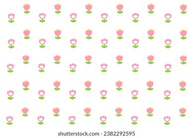 Rosa Blüten Tulpen nahtlose Muster