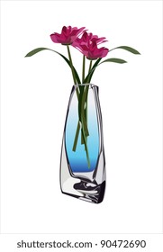 Pink flowers in a vase