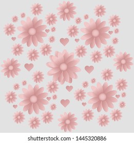 pink flowers vector concept, patern pink flowers design, flower vector design, pink flowers design for app or background.
