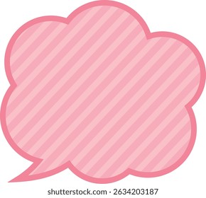 Ilustração de balão de fala rosa fofo