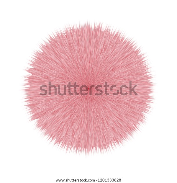 Pink Fluffy Vector Hair Ball Illustration Stock Vector (royalty Free 