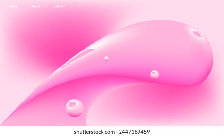 fondo de fluido rosa abstracto. Ilustración vectorial