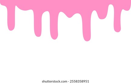 pink fluid background. Seamless pattern of melted strawberry pink. Banner seamless pattern. Vector illustration