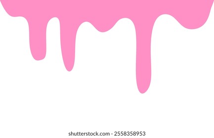 pink fluid background. Seamless pattern of melted strawberry pink. Banner seamless pattern. Vector illustration