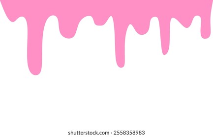 pink fluid background. Seamless pattern of melted strawberry pink. Banner seamless pattern. Vector illustration