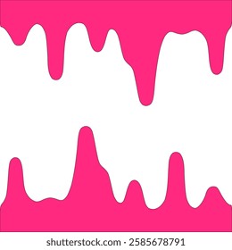 pink fluid background. Seamless pattern of melted strawberry pink. Banner seamless pattern. Vector illustration