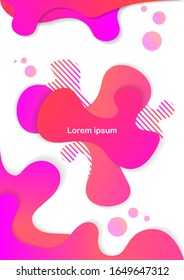Pink Fluid Background template. Pink splash Liquid Background vector