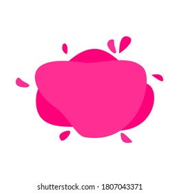 Pink fluid blob icon. Vector 3d gradient geometric spot for banners and flyers. Geometric shapes with dynamic colors. Abstract spot with elements for trendy vibrant color design.