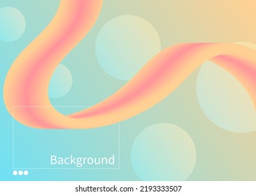 pink fluid flow liquid curve with blue gradient round dynamic and frame shape abstract background. flex wave graphic design for science banner, fantasy multicolored template. Vector illustration