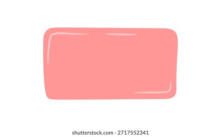 Mancha de fluido rosa em forma retangular desenhada à mão abstrata com estilo de bolha orgânica líquida. O elemento Ícone cria um fundo exclusivo para texto ou modelo de rótulo, perfeito para conceitos decorativos modernos.