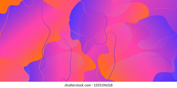Pink Fluid Poster. Business Liquid Background. Abstract Geometric Ornament. Blue Vector Artwork. Gradient Fluid Banner. Vibrant Wave Illustration. Red Graphic Pattern. Business Fluid Shapes.