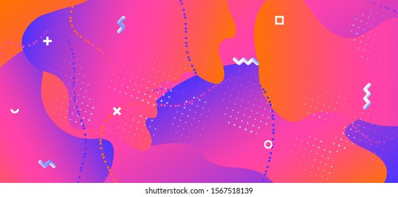 Pink Fluid Shapes. Gradient Liquid Illustration. Abstract Memphis Ornament. Blue Vector Texture. Business Fluid Poster. Vibrant Liquid Background. Purple Graphic Texture. Gradient Fluid Design.