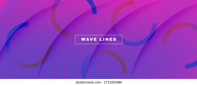 Pink Fluid Stripes. Minimal Motion. 3d Gradient Background. Graphic Vector Poster. Fluid Stripes. Flow Lines Template. Abstract Flow Brochure. Purple Fluid Stripes. Technology Website.
