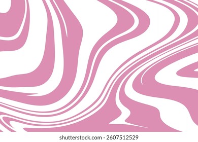 Pink fluid wavy abstract lines background. Design illustration for decoration, wall decor, wallpaper, cover, banner.