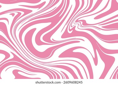 Pink fluid wavy abstract lines background. Design illustration for decoration, wall decor, wallpaper, cover, banner.