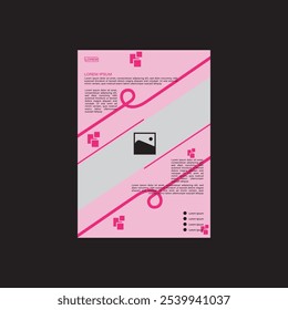 Diseño de volante rosa . Este es un diseño de Vector.