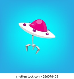 Pink flying UFO