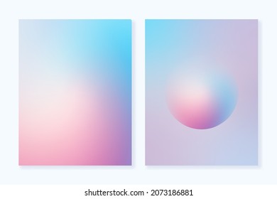 Niebla rosa. Conjunto de fondos degradados de colores rosa y azul. Para portadas, fondos de pantalla, marca, medios sociales y otros proyectos. Vector, se puede usar para web e impresión.