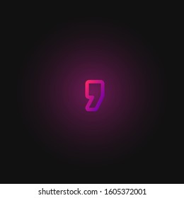 Pink folded line character from a fontset, vector illustration