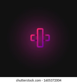 Pink folded line character from a fontset, vector illustration