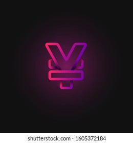 Pink folded line character from a fontset, vector illustration