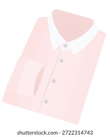Pink folded men shirt. vector illustration