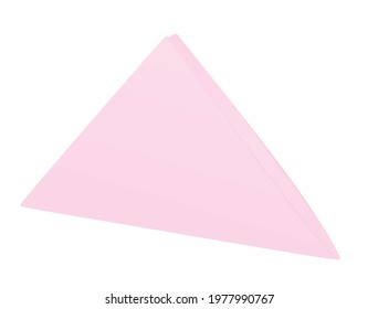 Pink folded napkin. vector illustration
