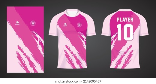 pink football jersey sport design template