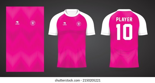 pink football jersey sport design template