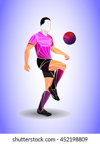 pink football player. Russia 2018