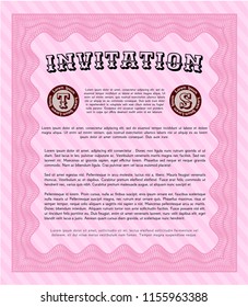 Pink Formal invitation. Good design. Customizable, Easy to edit and change colors. Printer friendly. 