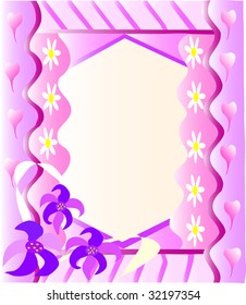 a pink frame album