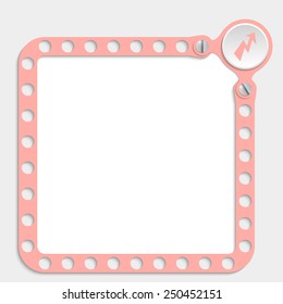 pink frame for any text with screws and flash