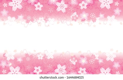 Pink Frame Cherry Blossom Stock Vector (Royalty Free) 1644684025 ...