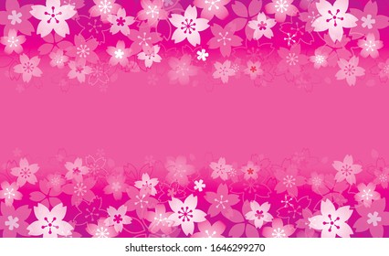 marco rosa con flores de cerezo