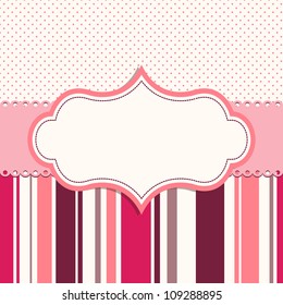pink frame for greeting card