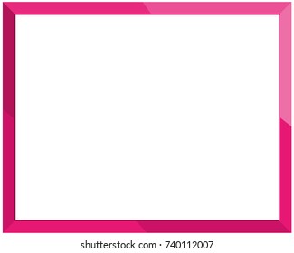Pink frame isolated on a white background