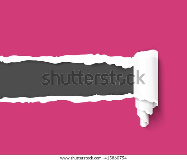 Pink\
frame with paper roll and ripped edges for text. Vector colorful\
torn paper background with dark copyspace and ripped torn paper\
edges. Torn paper template for sale promo and\
ads