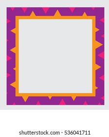 Pink frame with red and orange decoration