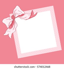 Pink frame and ribbon

