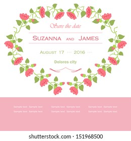 Pink frame for wedding