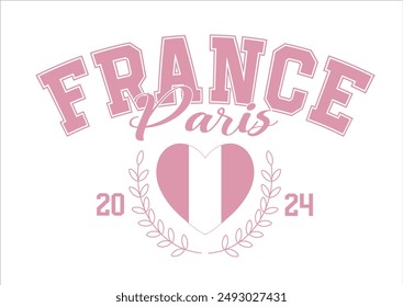 pink france paris diseño de corazón