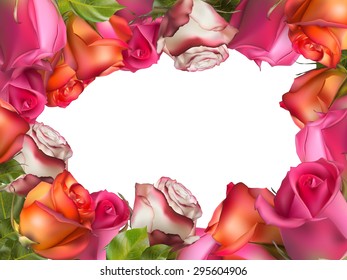 Pink fresh spring flowers background. EPS 10 vector file included