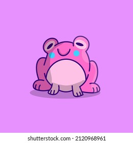 PINK frog VECTOR ILLUSTRATION FOR VARIOURS TYPES OF USE