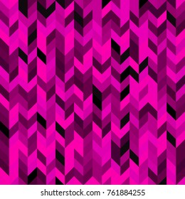 Pink fuchsia abstract geometric rumpled triangular low poly style vector illustration graphic background. Dark black and violet colors details web template.