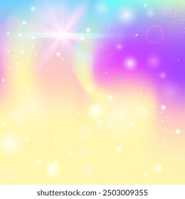 Pink Galaxy Background. Unicorn Hologram. Blue Cosmic Pattern. Fairytale Blurred Effect. Girl Invitation. Purple Fairy Gradient. Princess Backdrop. Dream Unicorn Hologram.