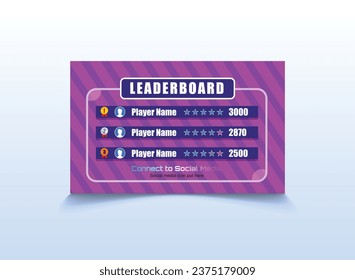 Pink Game Leaderboard vector design in with strip ground  