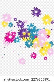 Pink Garden Background Transparent Vector. Leaf Art Template. Purple Floral Chic. Fashion Texture. Sophistication Violet Daisy.