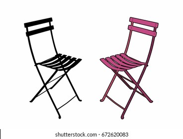 Pink garden chair