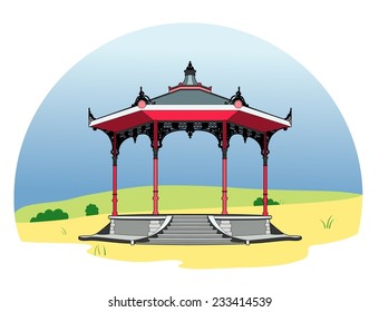 pink gazebo